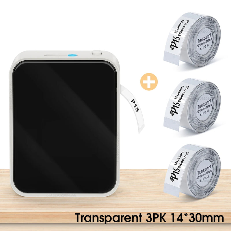 Wireless Bluetooth Label Printer Portable Thermal Printer Marklife P15 Inkless Labeling Machine Mini Label Maker P15 Sticker