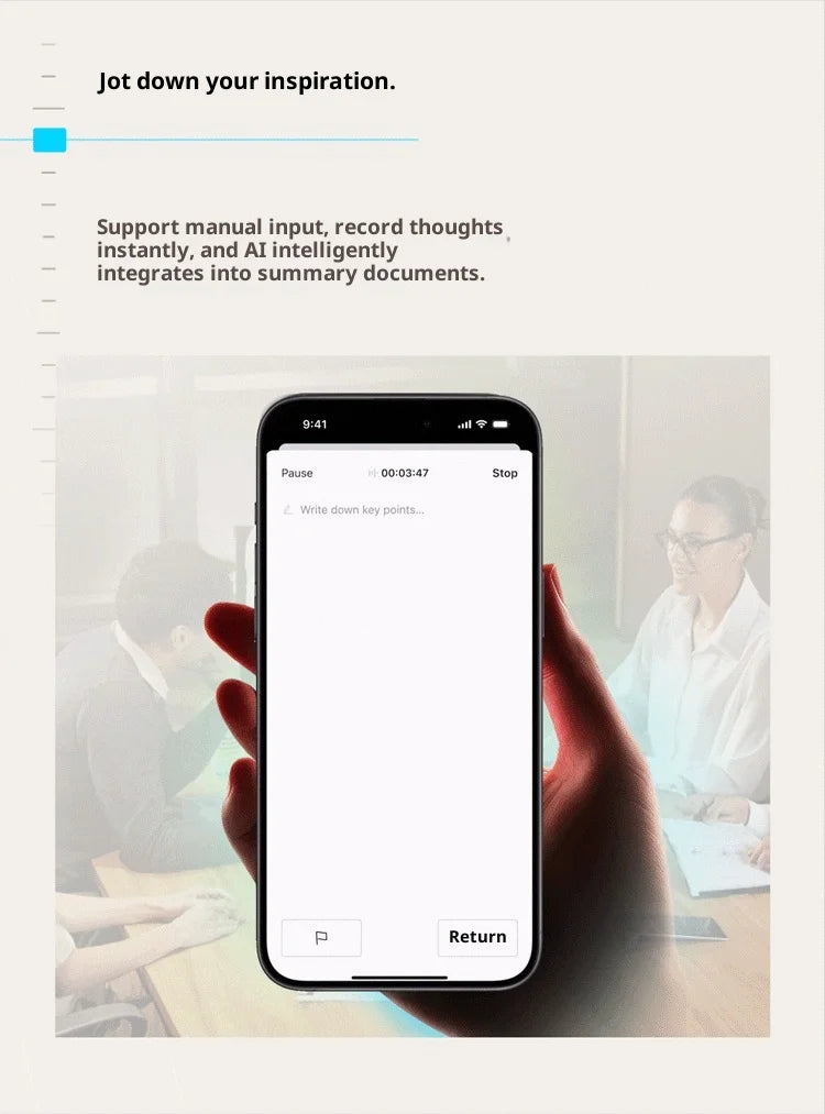 Plaud Note AI Minutes Device AI-Powered Meeting Summary from Voice Recorder Transcription  Dual Recording Mode lightweight 64GB