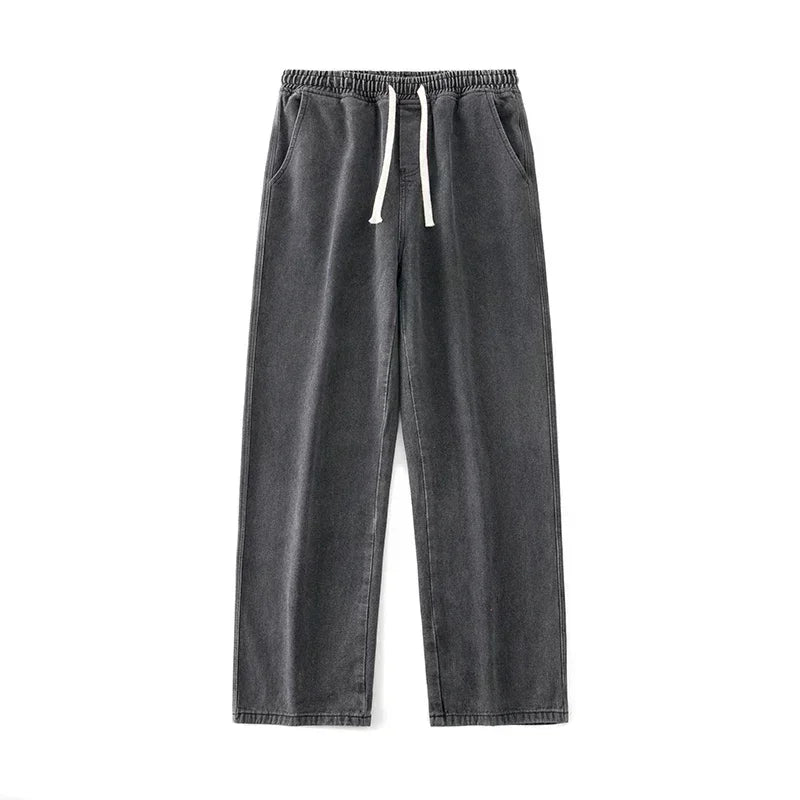 2024 New Streetwear Loose Jeans Men Korean Style Fashion Loose Straight Wide Leg Pants Men&