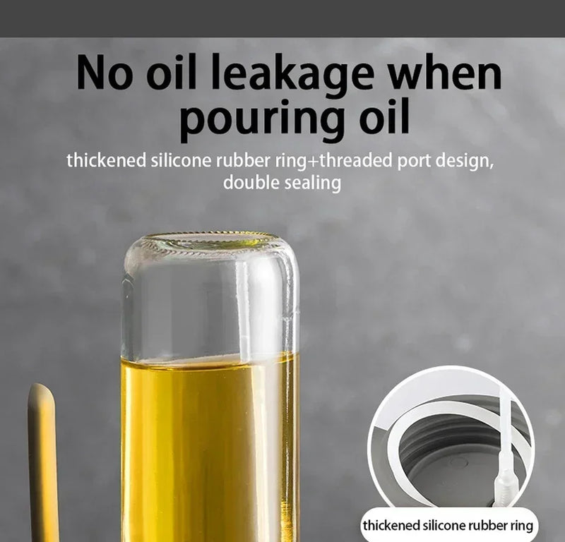 250ml Oil Spray Bottle High Borosilicate Glass Cooking Oil Dispensers Olive Oil Sprayer Mister for Air Fryer Salad Baking