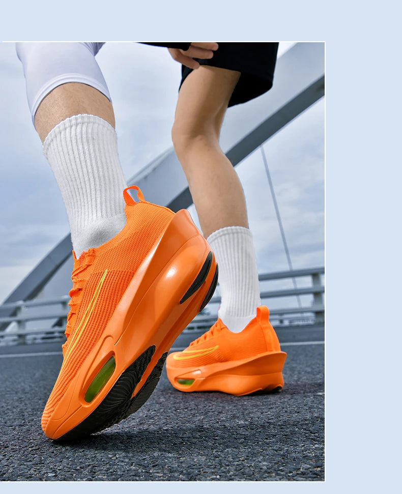 Casual Sneakers Air Cushion Running Shoes Jogging Marathon Men Sports Breathable Lightweight Comfortable Nonskid Leisure Sneaker