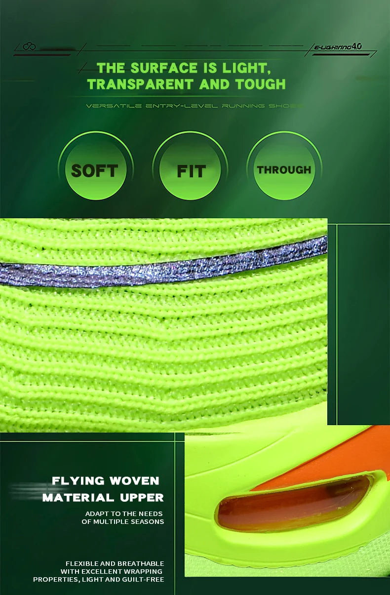 Casual Sneakers Air Cushion Running Shoes Jogging Marathon Men Sports Breathable Lightweight Comfortable Nonskid Leisure Sneaker