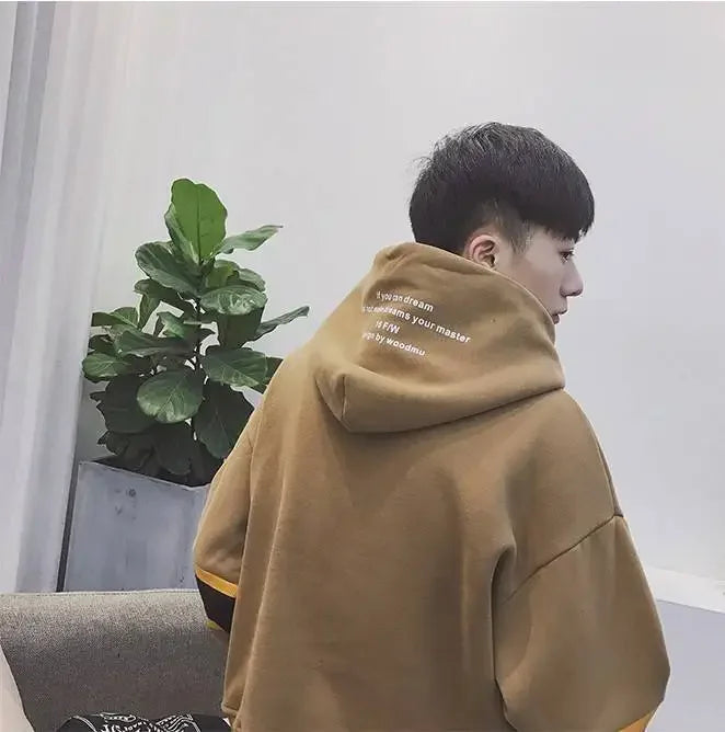 Men’s Loose Fit Winter Hoodie – Warm Patchwork Fleece Sweatshirt for Casual Autumn Streetwear | Tatiana Haven