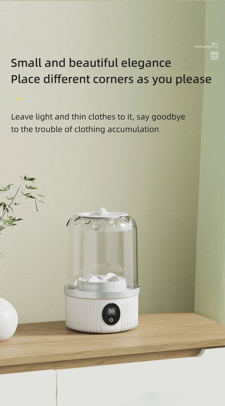 Mini Household Electric Washing Cup Underwear Socks Small Wireless Charging Washing Machine Pet clothes washing machine