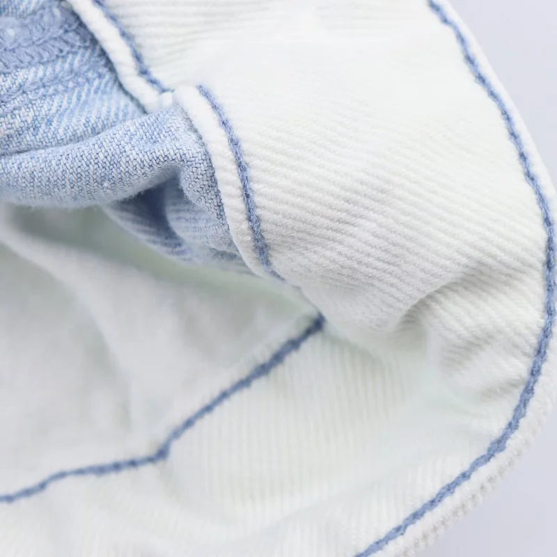 MUJER Denim Bomber Jackets for Women Varsity Cropped Jacket Woman Streetwear Outerwears Women&