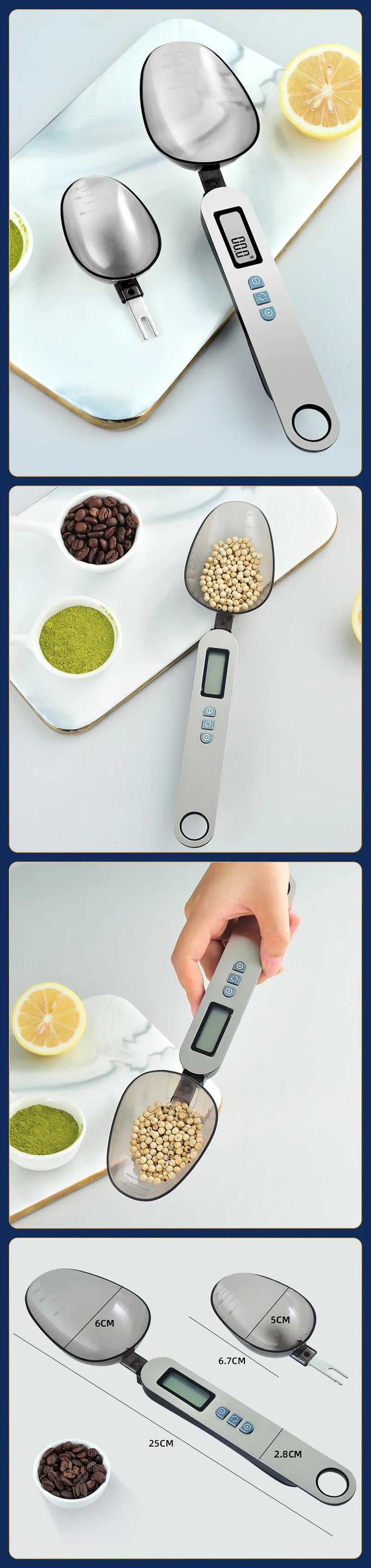 Scale Measuring Tools and Weight Tool Kitchen Measuring Spoons Electronic Digital Measurement and Scales Milk Dosing Utensils