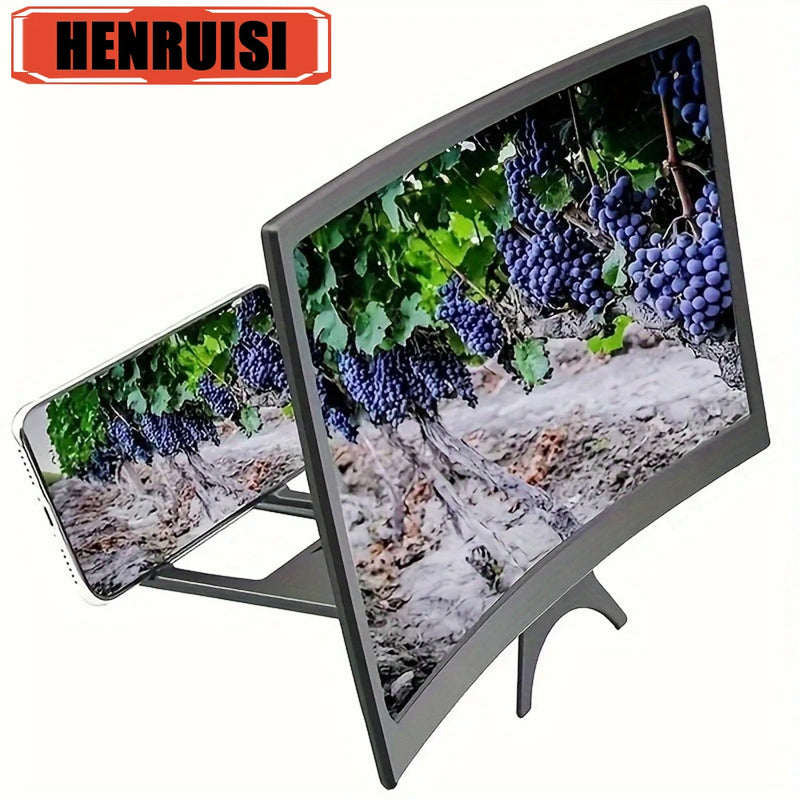 12 Inch Mobile Phone Screen Amplifier 3D Magnifying Glass Stand Magnifier HD Video Amplifier Phone Stand Enlarged Screen Bracket