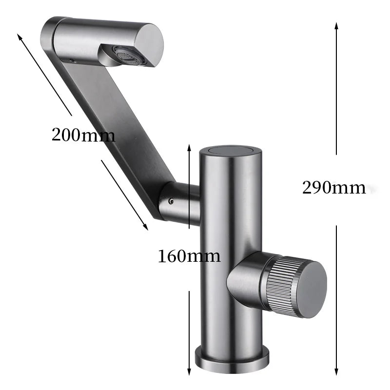 Digital Display LED Basin Faucet 360 Rotation Multi-function Stream Sprayer Hot Cold Water Sink Mixer Wash Tap For Bathroom
