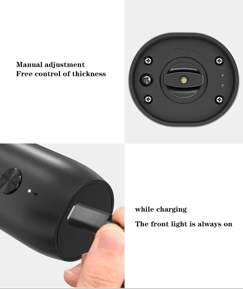 Electric Salt and Pepper Grinder Set with Charging Base and LED Light Adjustable Coarseness Automatic Spice Herb Mill