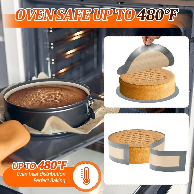 Silicone Round Baking Mat Air Fryer Oven Baking Sheets Non-Stick Baking Liners Reusable Bake Dish for Cake Pizza Pastry Cookie