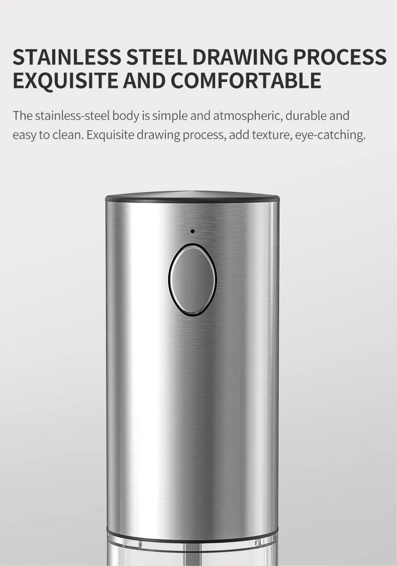 Electric Salt and Pepper Grinder Set with USB Charging Base Large Capacity Adjustable Coarseness Stainless Steel Automatic Mills