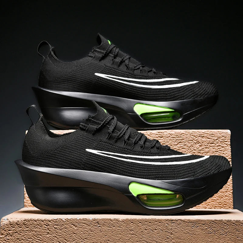 Casual Sneakers Air Cushion Running Shoes Jogging Marathon Men Sports Breathable Lightweight Comfortable Nonskid Leisure Sneaker