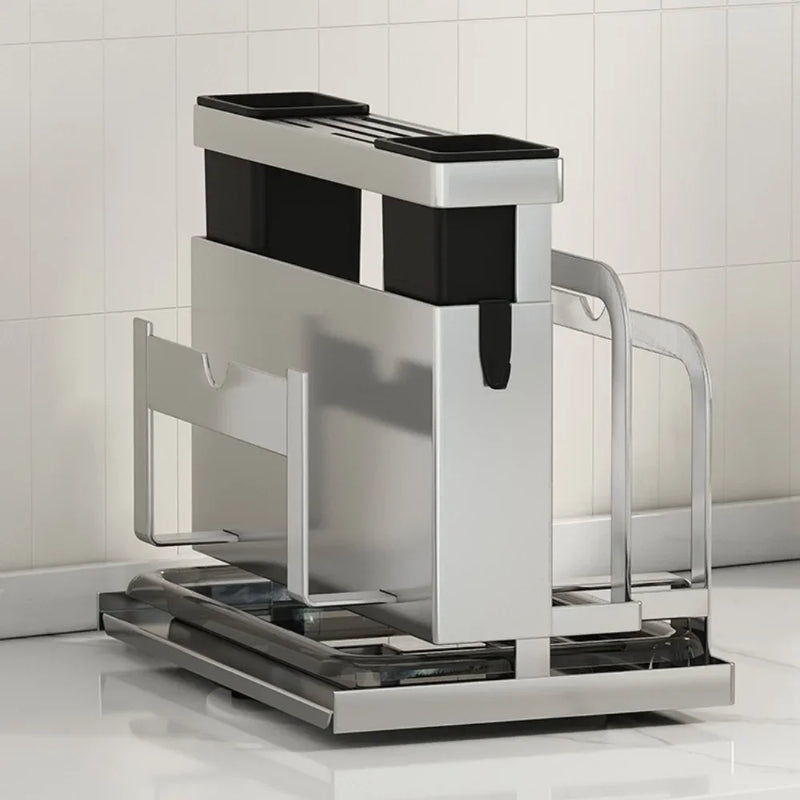 Multi-functional countertop cutting board rack Knives integrated storage rack Kitchen storage rack with drainer