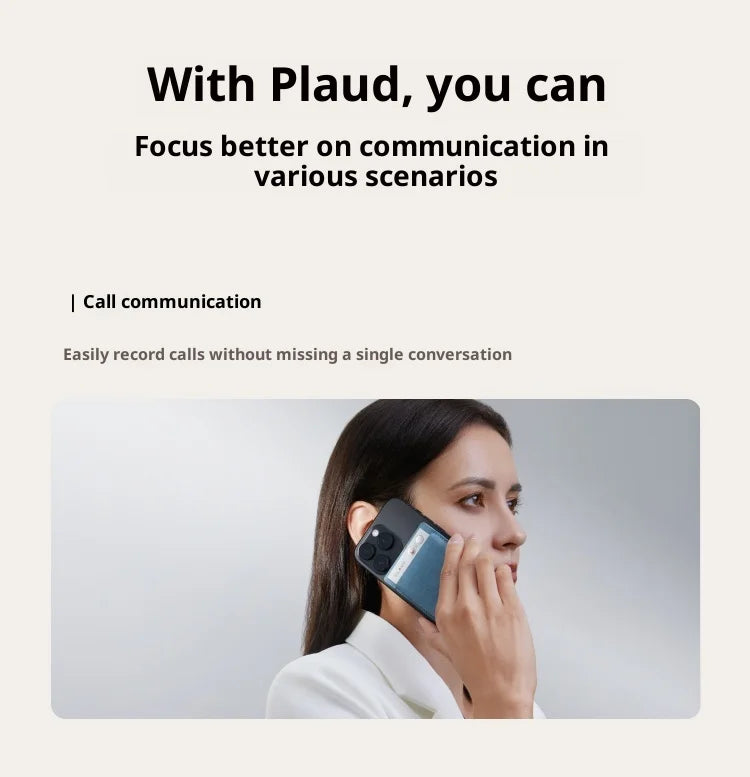 Plaud Note AI Minutes Device AI-Powered Meeting Summary from Voice Recorder Transcription  Dual Recording Mode lightweight 64GB