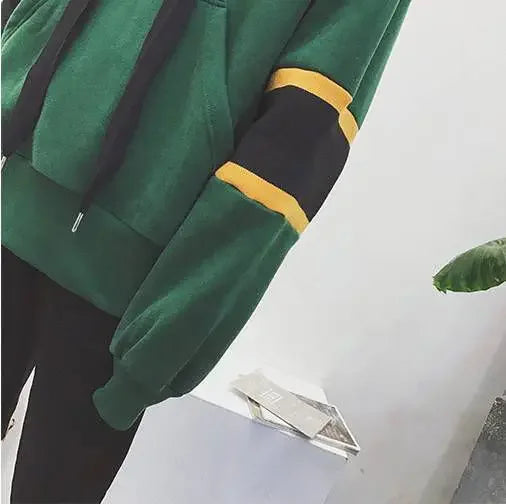 Men’s Loose Fit Winter Hoodie – Warm Patchwork Fleece Sweatshirt for Casual Autumn Streetwear | Tatiana Haven