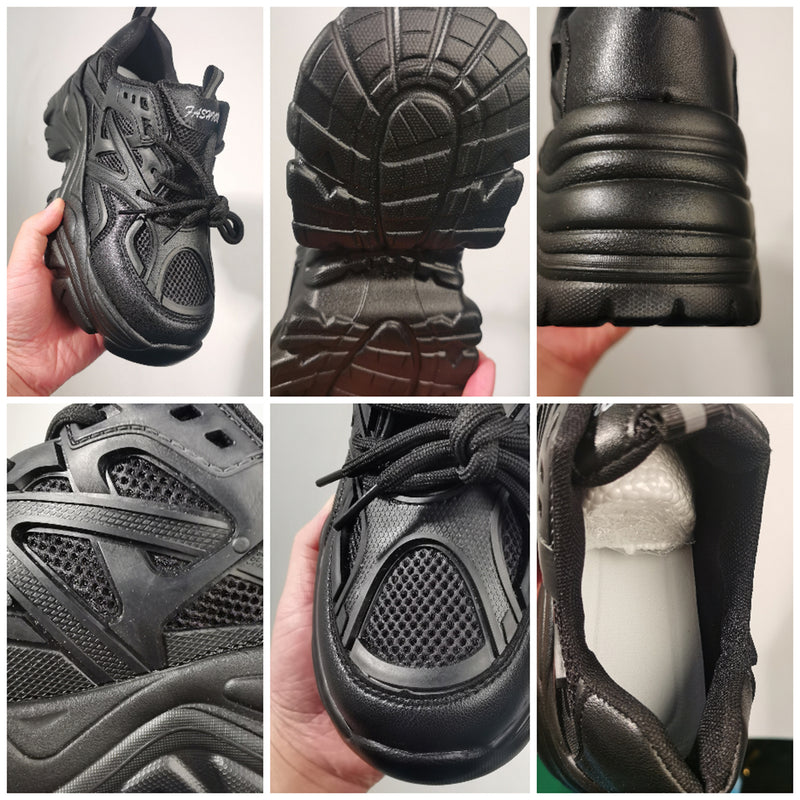 Fujin 7cm Chunky Sneakers Platform Shoes Wedge for Women Casual Shoes Breathable Summer Shoes Women Fashion Sneakers Spring