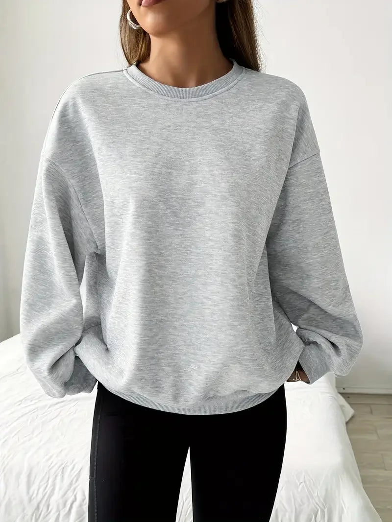 Women’s Oversized Pullover Hoodie – Loose Cotton Fleece Sweatshirt for Autumn & Winter