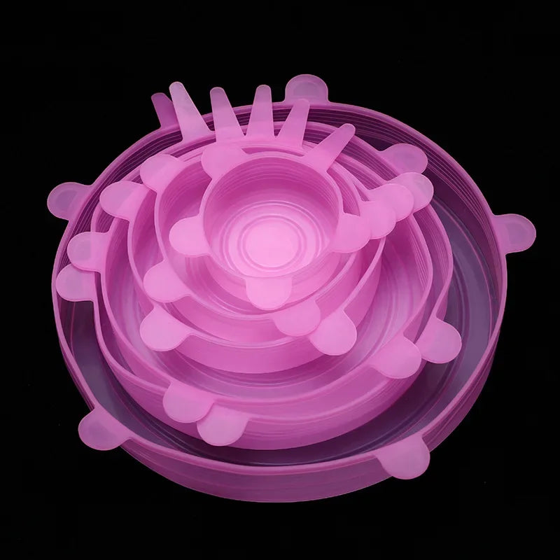 Reusable Silicone Cover Stretch Lids Airtight Food Wrap Covers Keeping Fresh Seal Bowl Stretchy Wrap Cover Kitchen Cookware