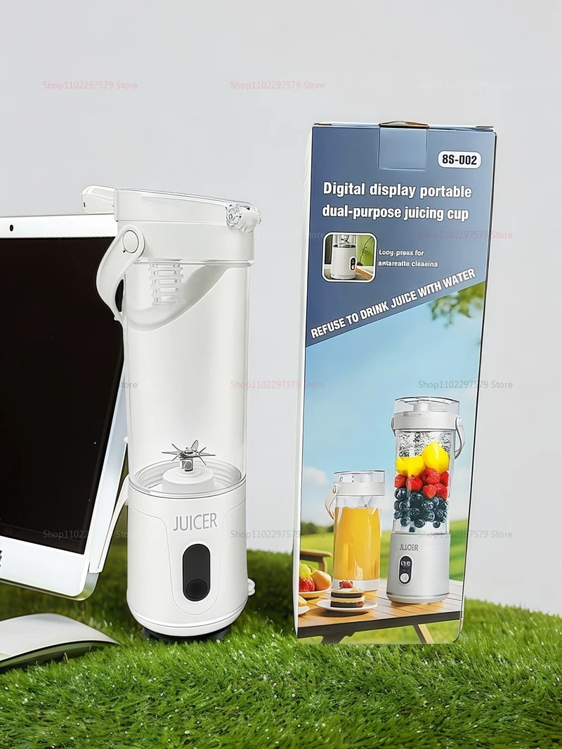 Portable Blender 600ML Electric USB Rechargeable Juicer for Smoothies Fruits Personal Mini Juicer for Travel Outdoor Fitness