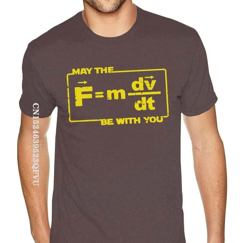 Oversized “May The Force” Star Equation T-Shirt – Funny Physics & Space Graphic Tee for Men and Women