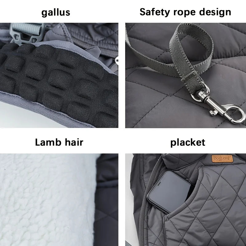 Cozy Pet Carrier Backpack for Dogs - Fleece-Lined, Front Legs Out, Hands-Free Design for Hiking & Travel.