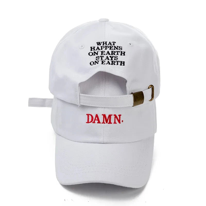 Tatiana Haven DAMN Embroidered Baseball Cap – Unisex Hip Hop Cotton Hat with Adjustable Strap