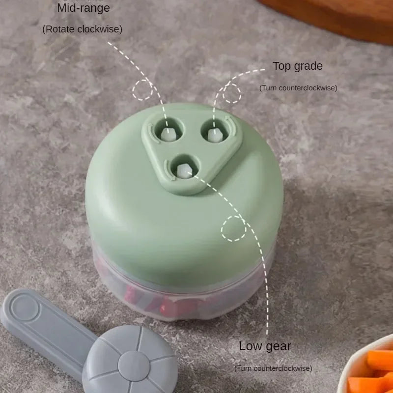 Multifunctional Vegetable Chopper Small Food Processor Manual Hand-Cranked Food Chopper Mincer Tool Garlic Kitchen Items
