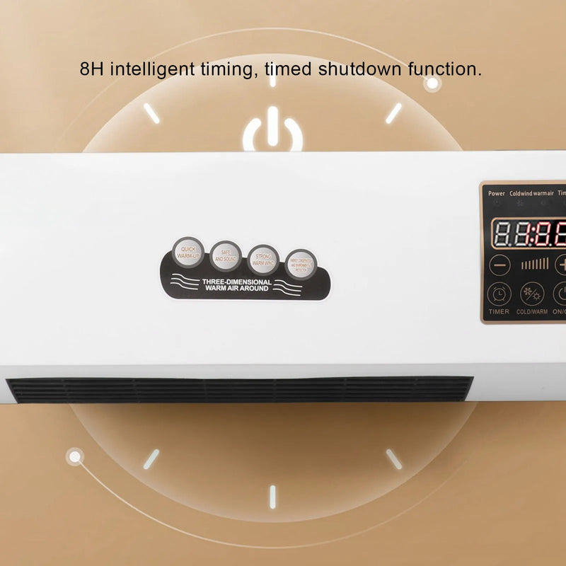 Electric Wall Heaterr Wall Mounted Hot Fan Small Heater Fan Portable Wall Mounted Electric Heater Hot Fan for Bathroom Bedroom