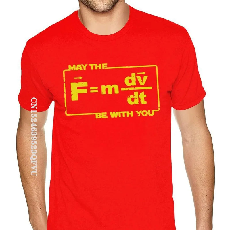 Oversized “May The Force” Star Equation T-Shirt – Funny Physics & Space Graphic Tee for Men and Women