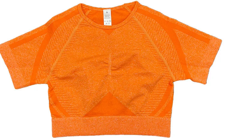 Seamless Yoga Sets Sports Fitness Peach Hip-lifting Shorts Beauty Back Short-Sleeved Suits Workout Gym Leggings Set for Women