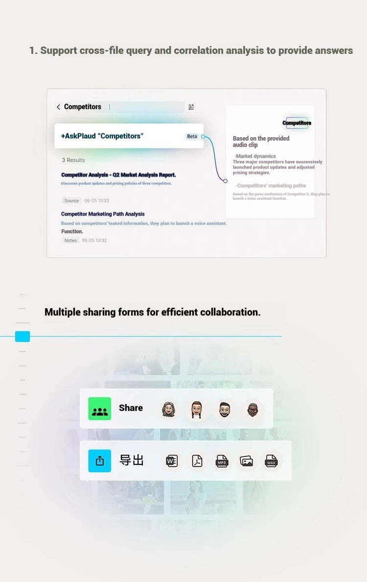 New Plaud Notepin S Wearable AI Voice Recorder, AI Notetaker, Smart Transcription & Summarization, with Wristband & lapel clip