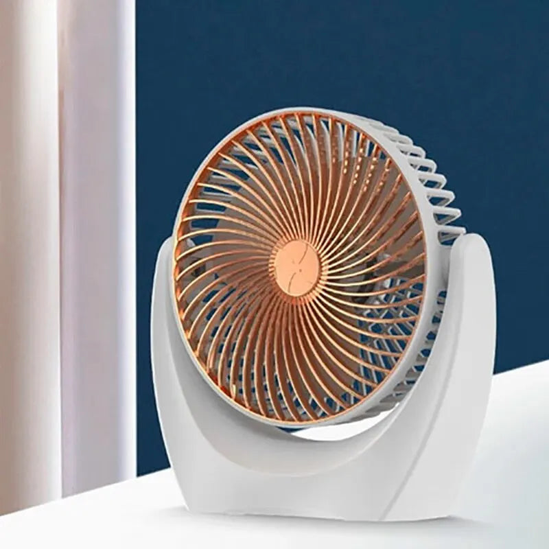 Portable Mini USB-Charged Desk Fan for Desktop Use - Compact and Convenient!