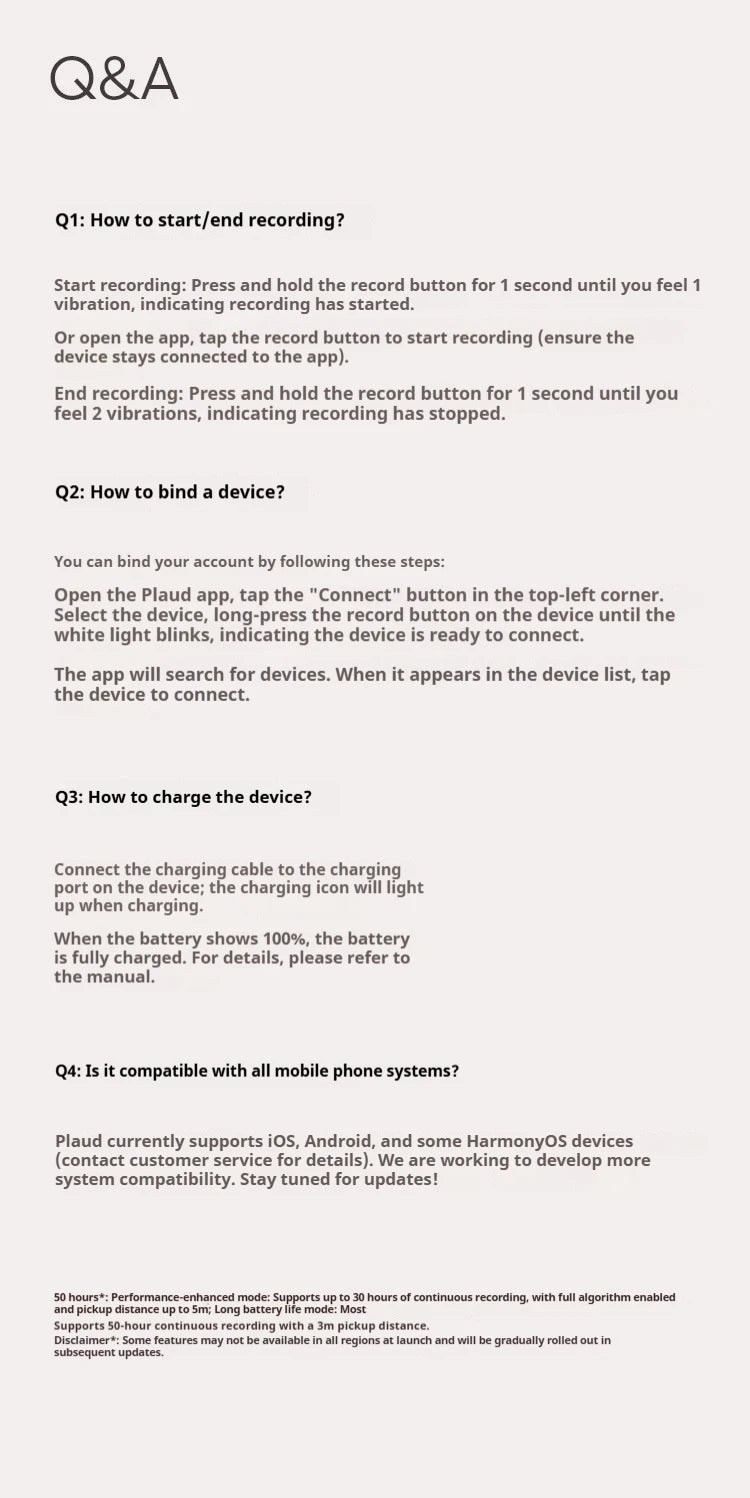 New Plaud Notepin S Wearable AI Voice Recorder, AI Notetaker, Smart Transcription & Summarization, with Wristband & lapel clip