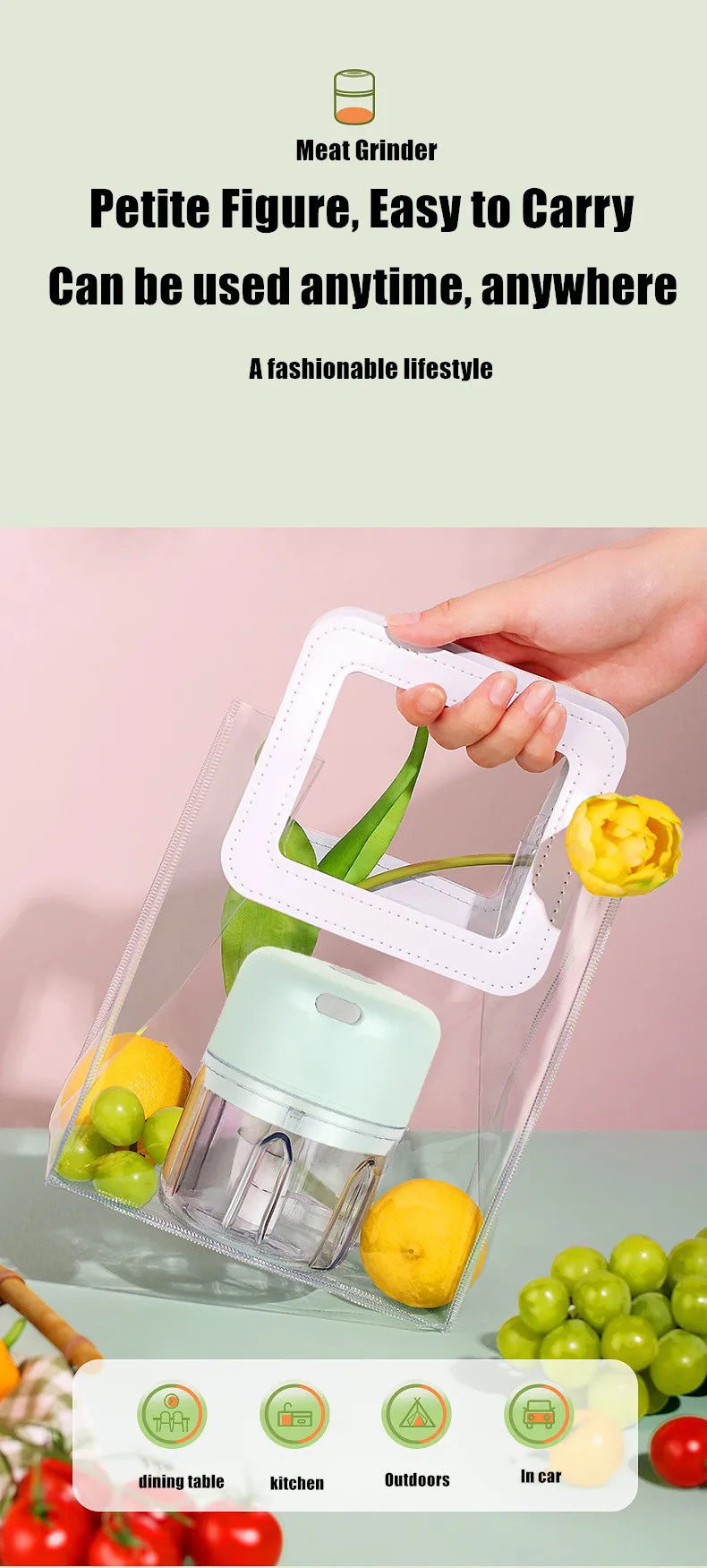 Multifunctional Cooking Machine Automatic Household Meat Grinder Baby Supplementary Food Stirring Minced Garlic ﻿