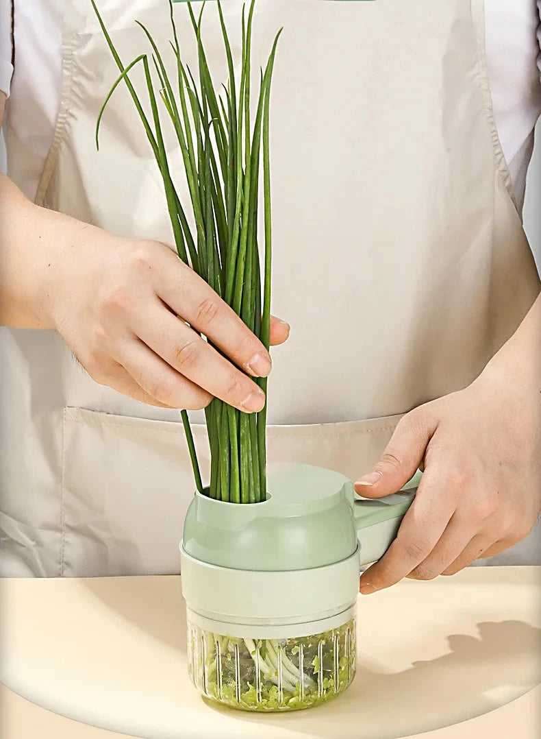 Portable Multifuction Electric Vegetable Chopper  Rechargeable Handheld Cordless Food Processor for Meat Garlic Pepper Onion