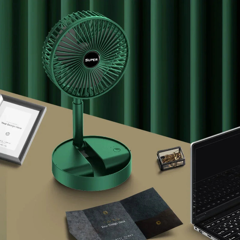 Desktop USB Fan Folding Retractable USB Charging Fan Portable Mute Fan For Office Desktop Dormitory Home Mini Electric Fans