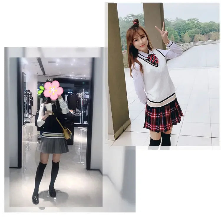 Men’s Thick Knit Sweater Vest – Striped V-Neck Sleeveless Pullover, Retro Preppy Casual Style