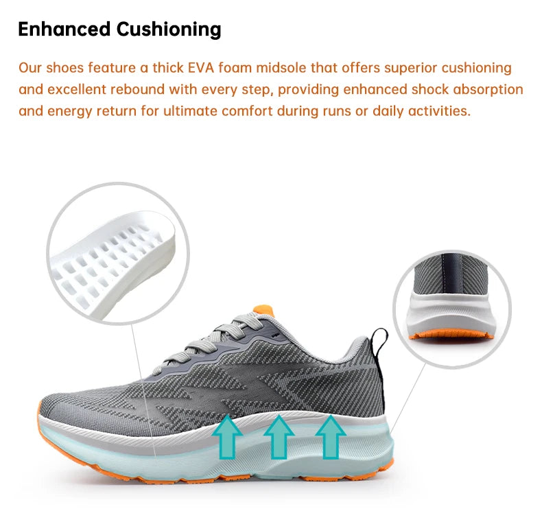 Running Shoes Original Men Sneakers Comfortable Wide Toe Box Athletic Shoes Non Slip Jogging Footwear Breathable Gym Trainer