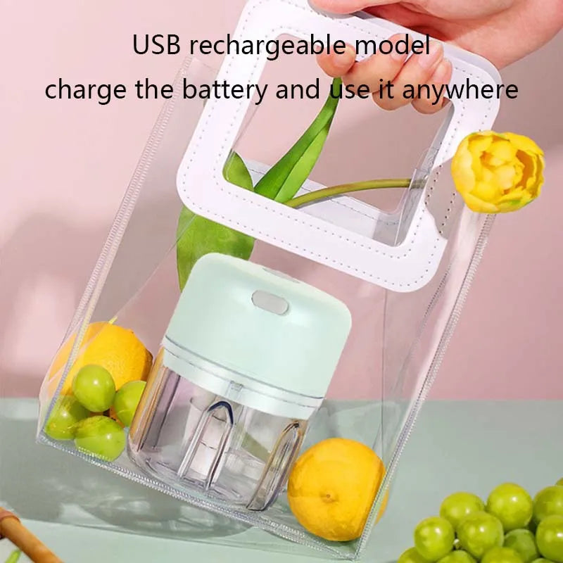 250ML Electric Kitchen Food Chopper Mini USB Food Crusher Portable Meat Grinder Vegetable Chopper For Kitchen household Outdoor