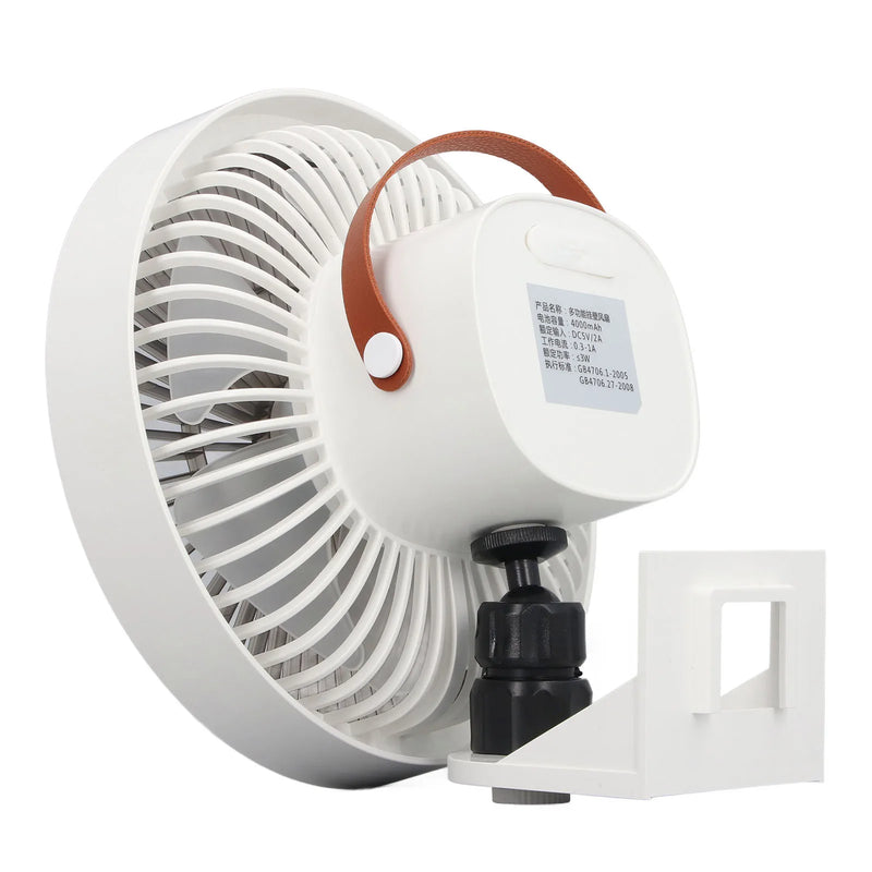 Small Wall Mount Fan with Remote Control Mini Oscillating Fan with Night Light 3 Speeds for RV Bedroom Home Office Garage White