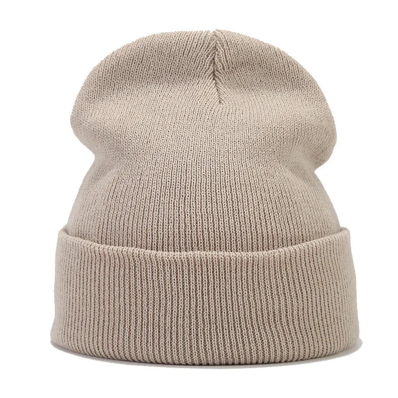 Tatiana Haven Unisex Knitted Beanie – Simple Solid Color Autumn & Winter Hat for Men and Women