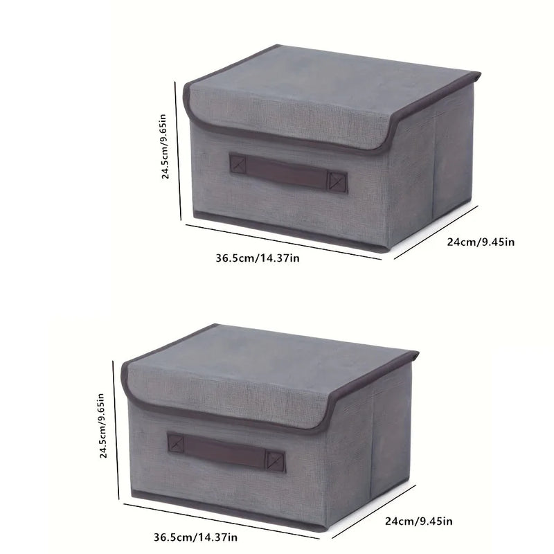 Fold Non Woven Fabric Storage Box Gray Home Supplies Clothing Underwear Sock And Kid Toy Storage Organizer Cosmetics