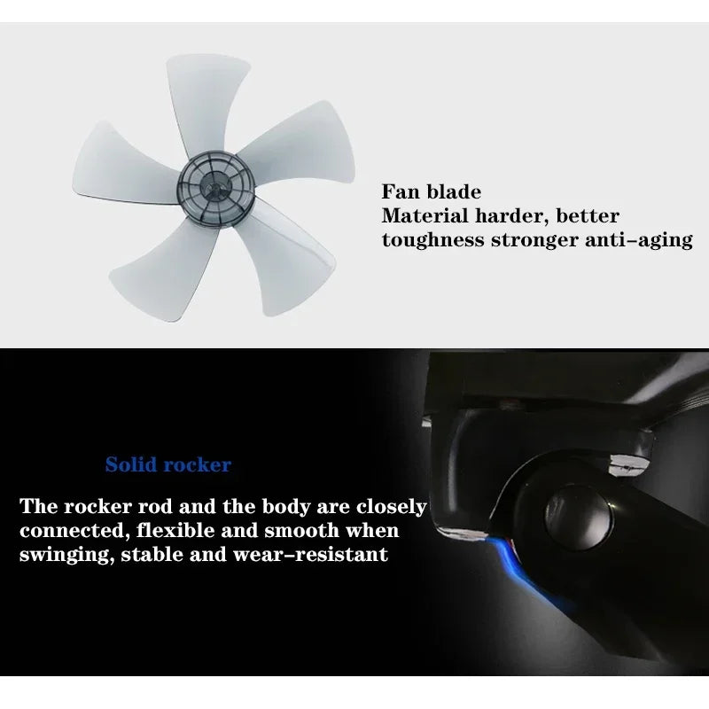 Household Wall-Mounted Electric Fan 220V/60W 16-Inch Living Room Kitchen Fan With 3 Speed Adjustable Smart Version/Mechanical