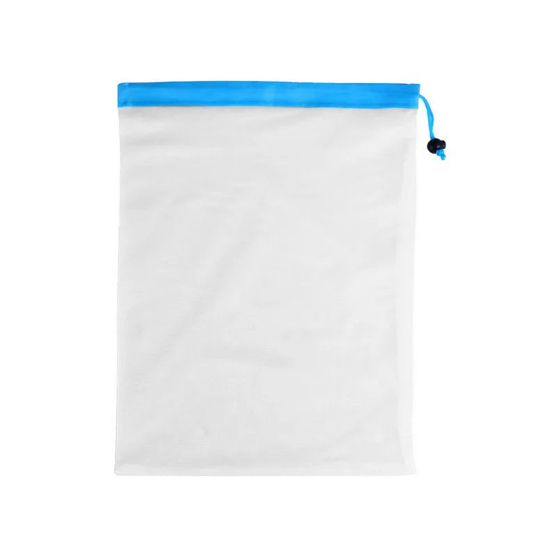 LMETJMA 12Pcs/set Reusable Mesh Produce Bags Premium Polyester Washable Mesh Bags for Vegetables Fruits Toys JT226