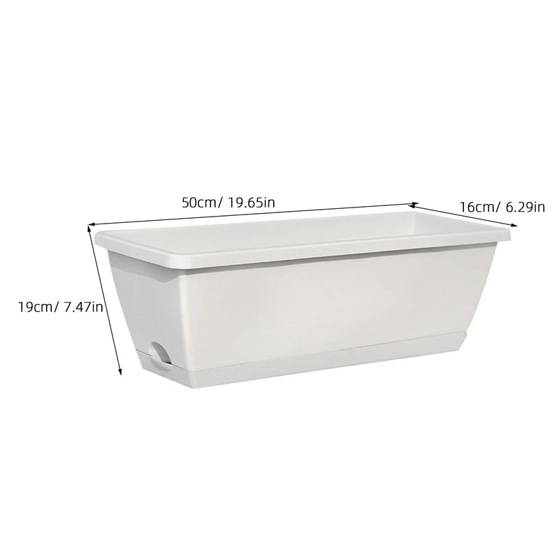 Household Flower Pot Growing Vegetables Flowers Planting Basin Convenient Resin Plant Pot Extra Large Rectangular Planting Pot