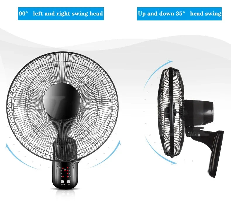 Household Wall-Mounted Electric Fan 220V/60W 16-Inch Living Room Kitchen Fan With 3 Speed Adjustable Smart Version/Mechanical