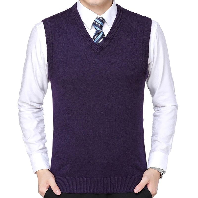 Tatiana Haven Men’s Casual Sweater Vest – Warm Knitted Outerwear for Autumn & Winter Comfort