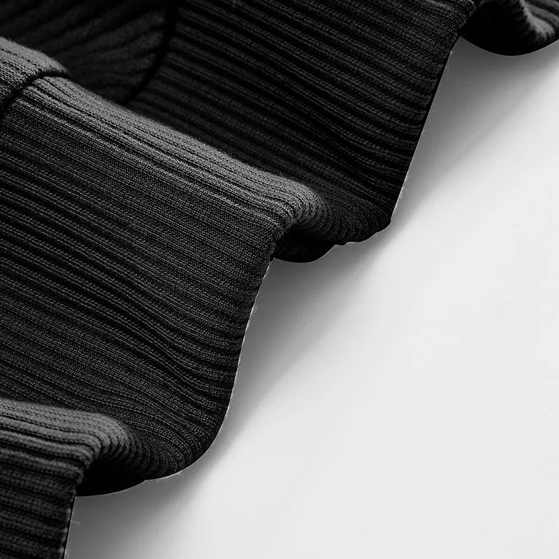 Men’s Zipper Polo Sweatshirt – Turn-Down Collar Long Sleeve Pullover for Autumn and Winter