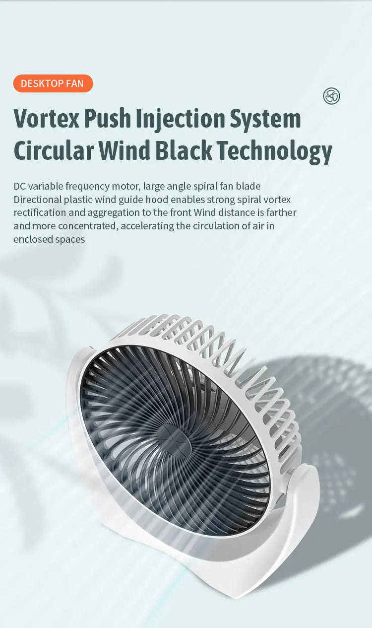 Portable Mini USB-Charged Desk Fan for Desktop Use - Compact and Convenient!