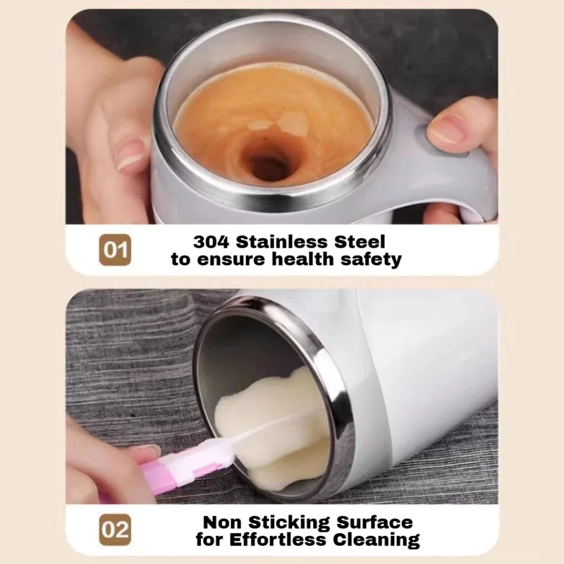 Automatic Mixing Cup 304 Stainless Steel Coffee Milk Self Stirring Magnetic Mug Portable Electric Blender Rechargeable Water Cup